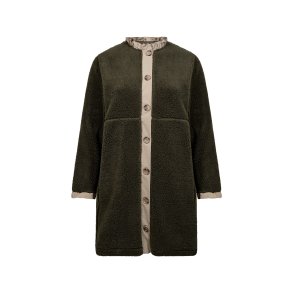Nettie Lang Fleece Jakke Gr�n