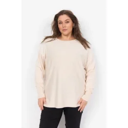 Samanda Strik Bluse Cream