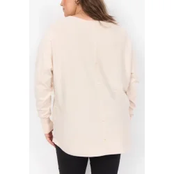 Samanda Strik Bluse Cream