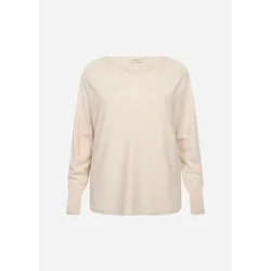 Samanda Strik Bluse Cream
