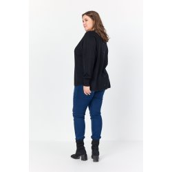 Samanda Strik Bluse Sort