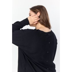 Samanda Strik Bluse Sort