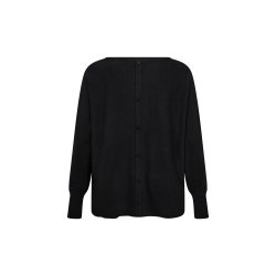 Samanda Strik Bluse Sort