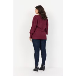Nanine Strik Bluse Bordeaux