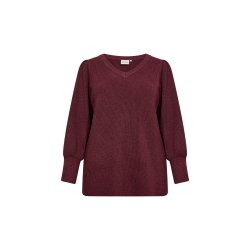 Nanine Strik Bluse Bordeaux