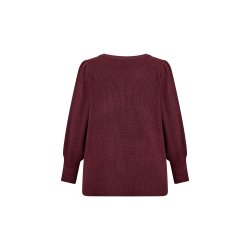 Nanine Strik Bluse Bordeaux