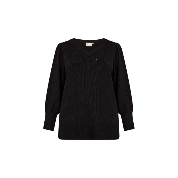 Nanine Strik Bluse Sort