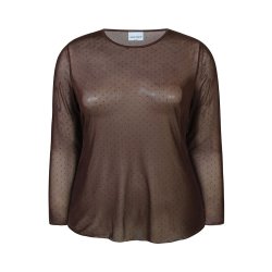  Mesh Bluse Brun