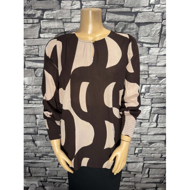 Lonie Bluse Brun Print
