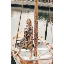 Skjortekjole Sand/Orange