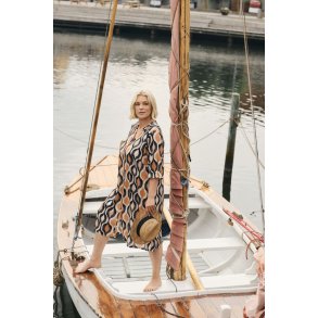 Skjortekjole Sand/Orange