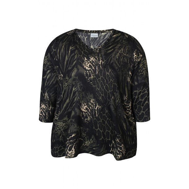 Ainsley Bluse Army Print