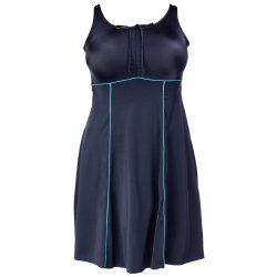 Badedragt Sort/Turkis