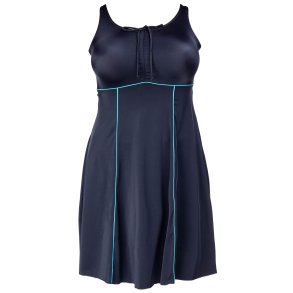 Badedragt Sort/Turkis