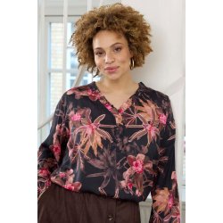 Loren Bluse Sort/Rose