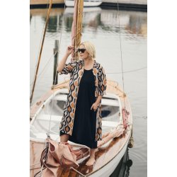 Skjortekjole Sand/Orange