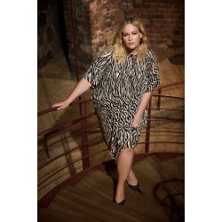 Liona Kjole Zebra Print