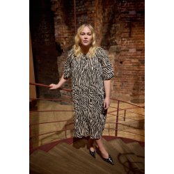 Liona Kjole Zebra Print
