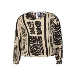 Orah Bluse Offwhite/Brun