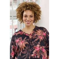 Loren Bluse Sort/Rose